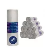 Bolsas de Basura Transparentes 100L | Alta Resistencia y Tamaño Ideal | 85x105 cm | 10 Servicios