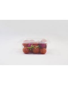 Recipiente de plástico transparente con bisagra para alimentos frescos - 500cc