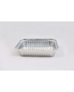 Recipiente de aluminio rectangular de alta resistencia de 28x18 cm para transporte de comidas