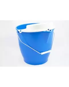 Cubo de agua para fregona azul de 13L con escurridor