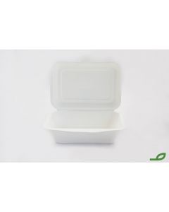 Envase Portamenu de Caña de Azúcar Cuadrado para Comidas para Llevar