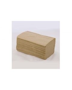 Toalla secamanos plegada en Z de papel kraft sostenible