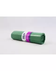 Bolsa de Basura Hogar Verde 30 Litros 54x60 - Resistente y específica para reciclaje de vidrios