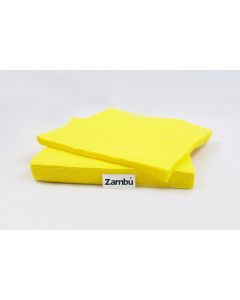 Servilletas de papel amarillas para comedor: 40x40cm, 2 capas, doblado en cruz