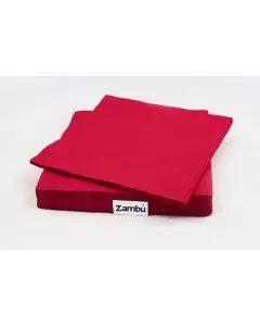 Servilletas de papel rojas en formato doblado en cruz de 40x40cm