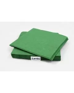 Servilletas de papel verdes para comedor con doblado en cruz