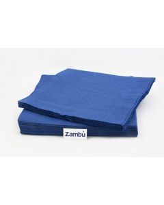 Servilletas Azul Marino de Papel Comedor: 2 Capas, Doblado en Cruz