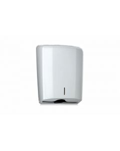 Toallero de plástico blanco ZigZag ABS con llave de seguridad - Capacidad para 600 toallas