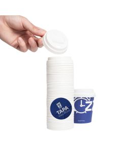 Tapa de Plástico para Vaso de Cartón de 100cc | Paquete de 100 Unidades | Tapa Resistente