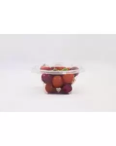 Recipiente de Plástico Transparente con Bisagra de 150ml para Ensaladas y Alimentos Frescos