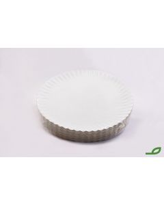 Plato llano de cartón reciclable de 30cm - Ideal para emplatado en eventos