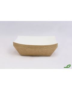 Barqueta Kraft Compostable de Cartón para Comida Frita Eco-Amigable