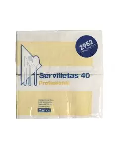 Servilletas de Papel Comedor Blancas 40cm 2 Capas Doblado Americano 3/4