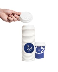 Tapa de Plástico para Vasos de Cartón de 200cc | Ideal para Guardar Bebidas | Calidad y Resistentes