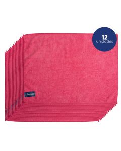 Bayeta de Microfibra Rizo Roja de Calidad Profesional - Paquete 12 Unidades