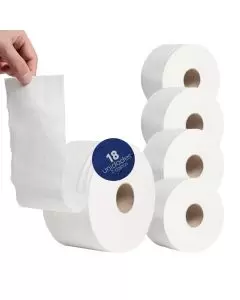 Bobina Higiénica de Pasta Virgen de 2 Capas | Especial Establecimientos Comerciales | 18 Unidades por Bulto