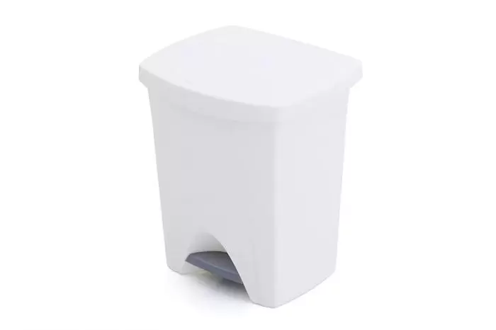 Papelera de Plastico Blanco 8 Litros