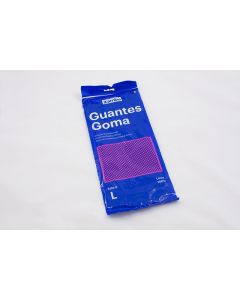Guantes de Goma Bicolor Talla Grande de Latex Natural