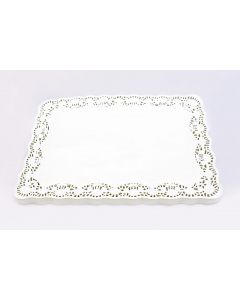Blonda Litos Rectangular de papel decorada - Ideal para presentación de postres